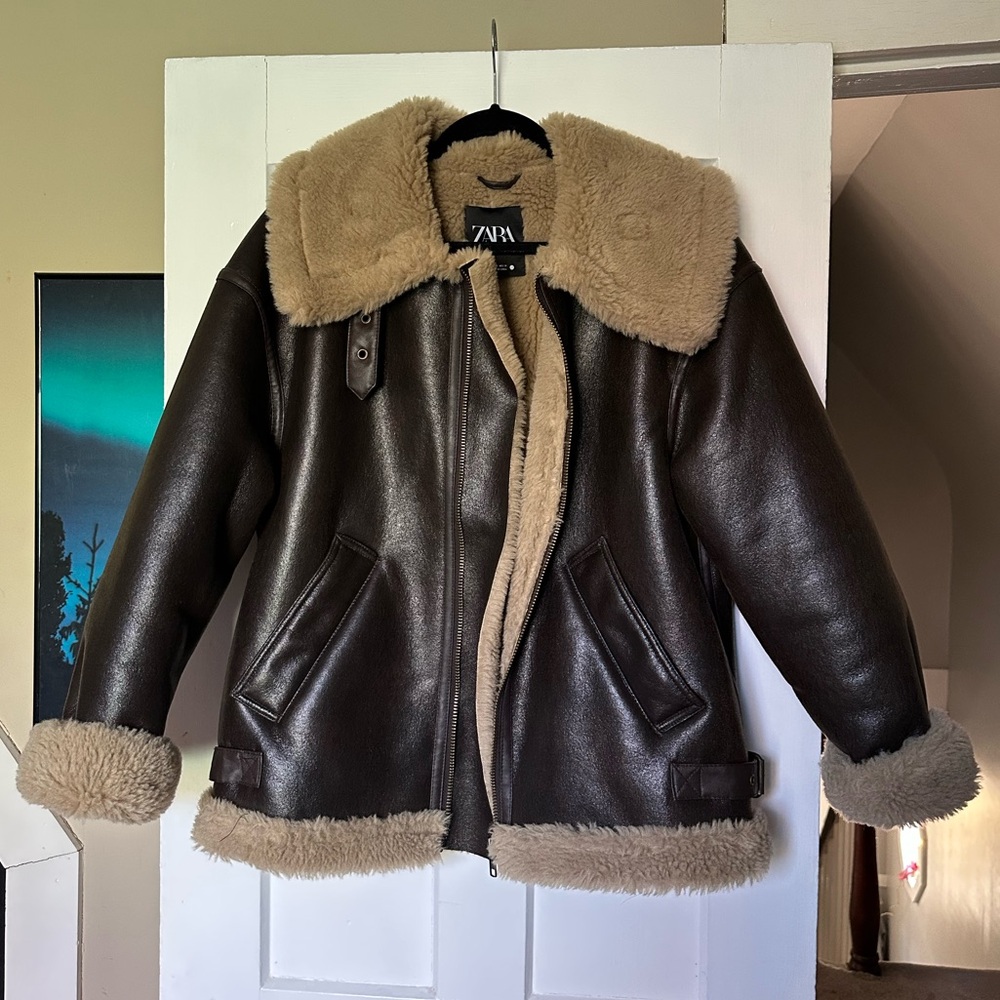 🧸ZARA teddy lined jacket